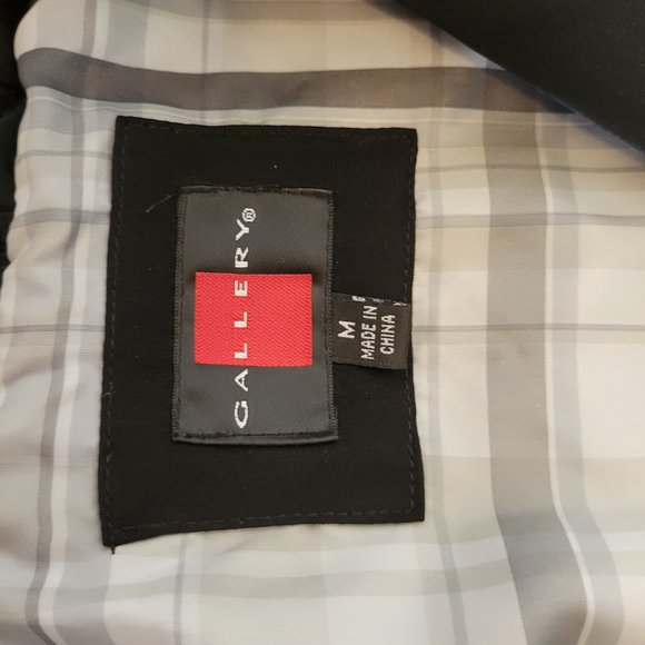 Gallery Brand Ladies Black Quilted Jacket Snap Up Front Pockets Size M - Picture 4 of 12